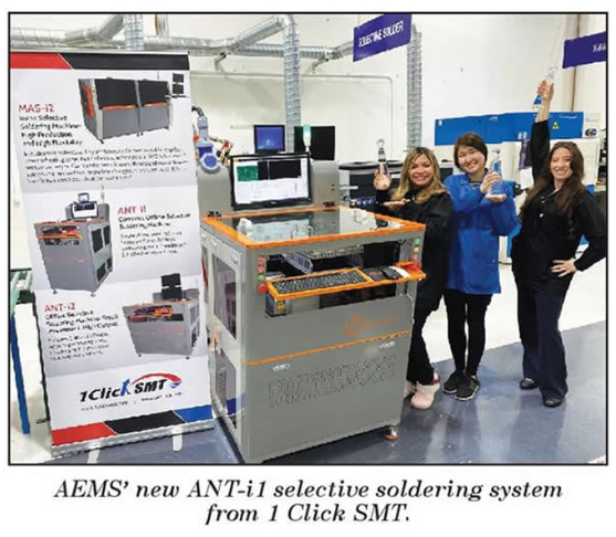 AEMS Installs Sasinno ANT-i1 Selective Soldering Syste